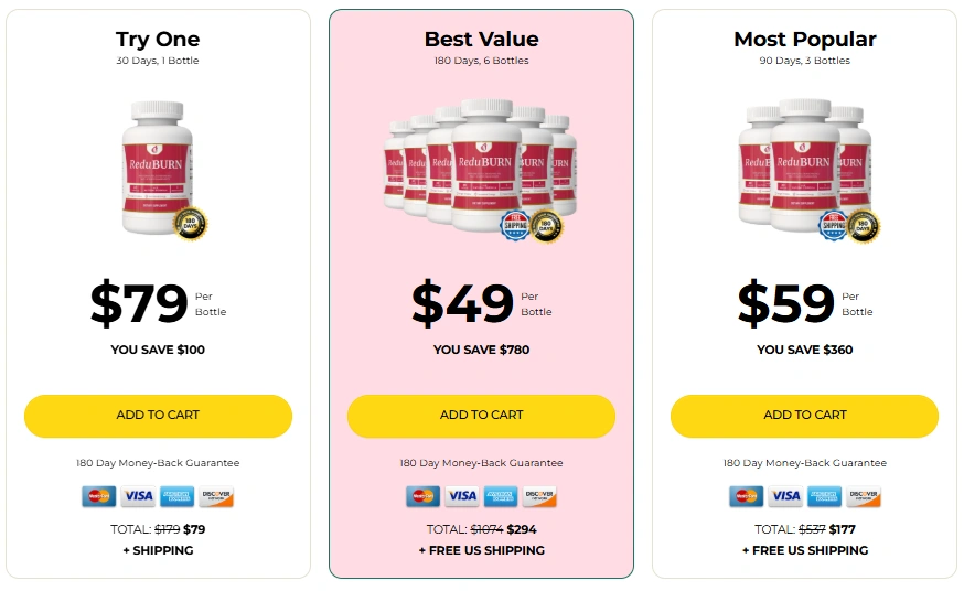 ReduBurn Official Website Pricing and Special Deals ReduBurn Official Price Packages and Discount Offers